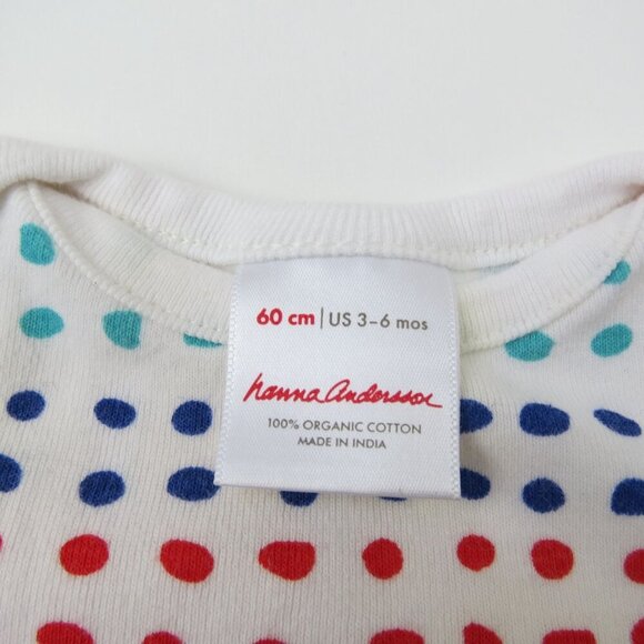 HANNA ANDERSSON Baby Rainbow Dot Basics Short Sleeve Tee Size 3-6m/60cm - Picture 4 of 7